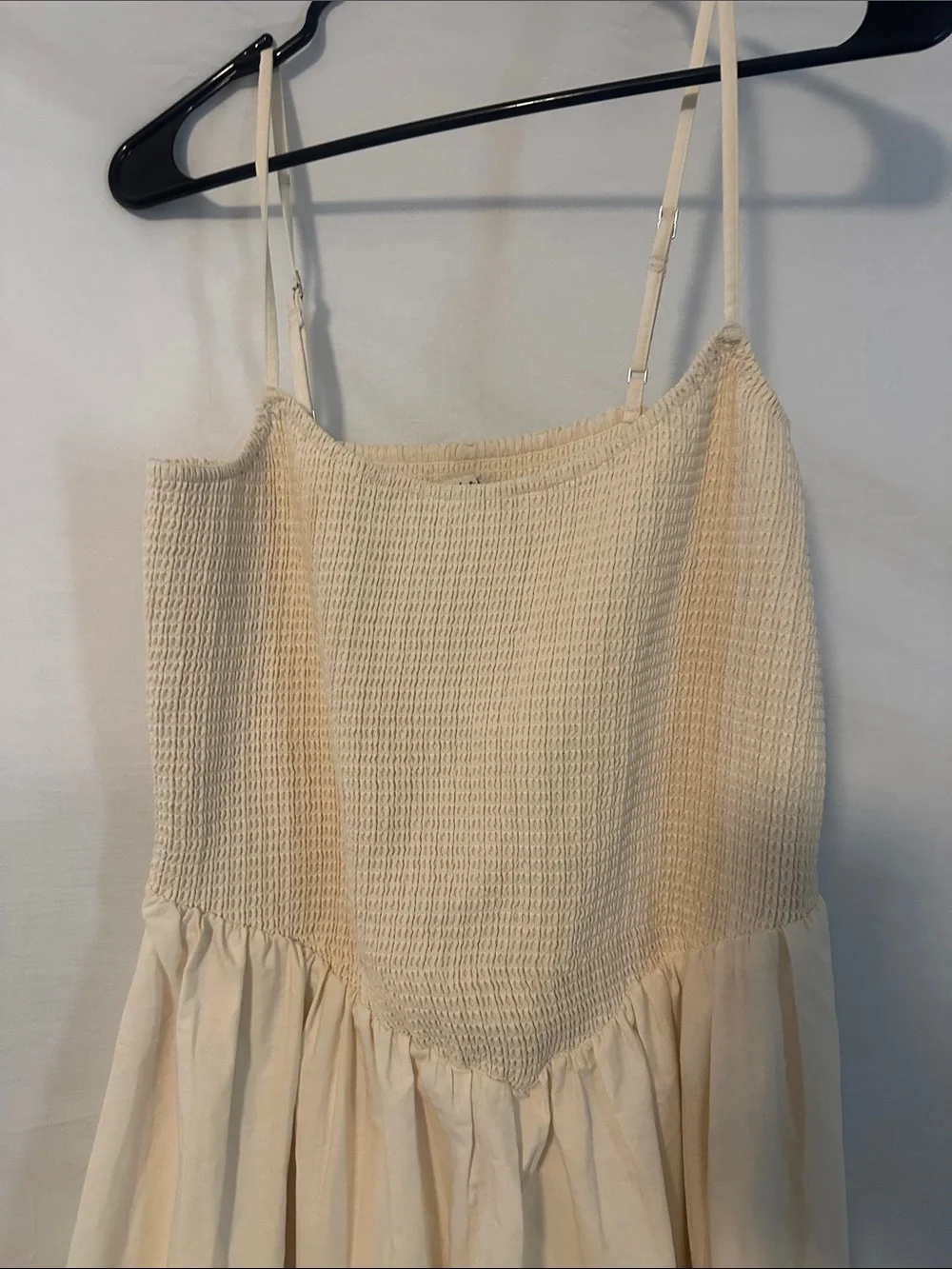 Abercrombie & Fitch Cream Maxi Dress with Blue Botanical Border